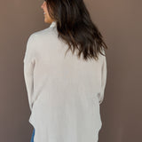 Mineral Wash Waffleknit Button Up-Cream
