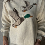 Flying Ducks Sweater- Oatmeal - Ana Patricia Boutique