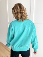 Comfort Crush Pullover- Turquoise