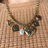 Heart Charm Necklace- Gold - Ana Patricia Boutique