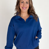 Scuba Half Zip Pullover- Navy
