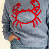 Crab Embroidered Sweater
