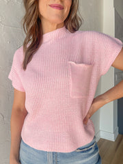 Blissful Knit Sweater- Pink