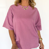 Mineral Wash Oversized Tee-Washed Purple - Ana Patricia Boutique