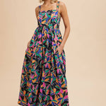 Bright Floral Print Maxi Dress - Ana Patricia Boutique