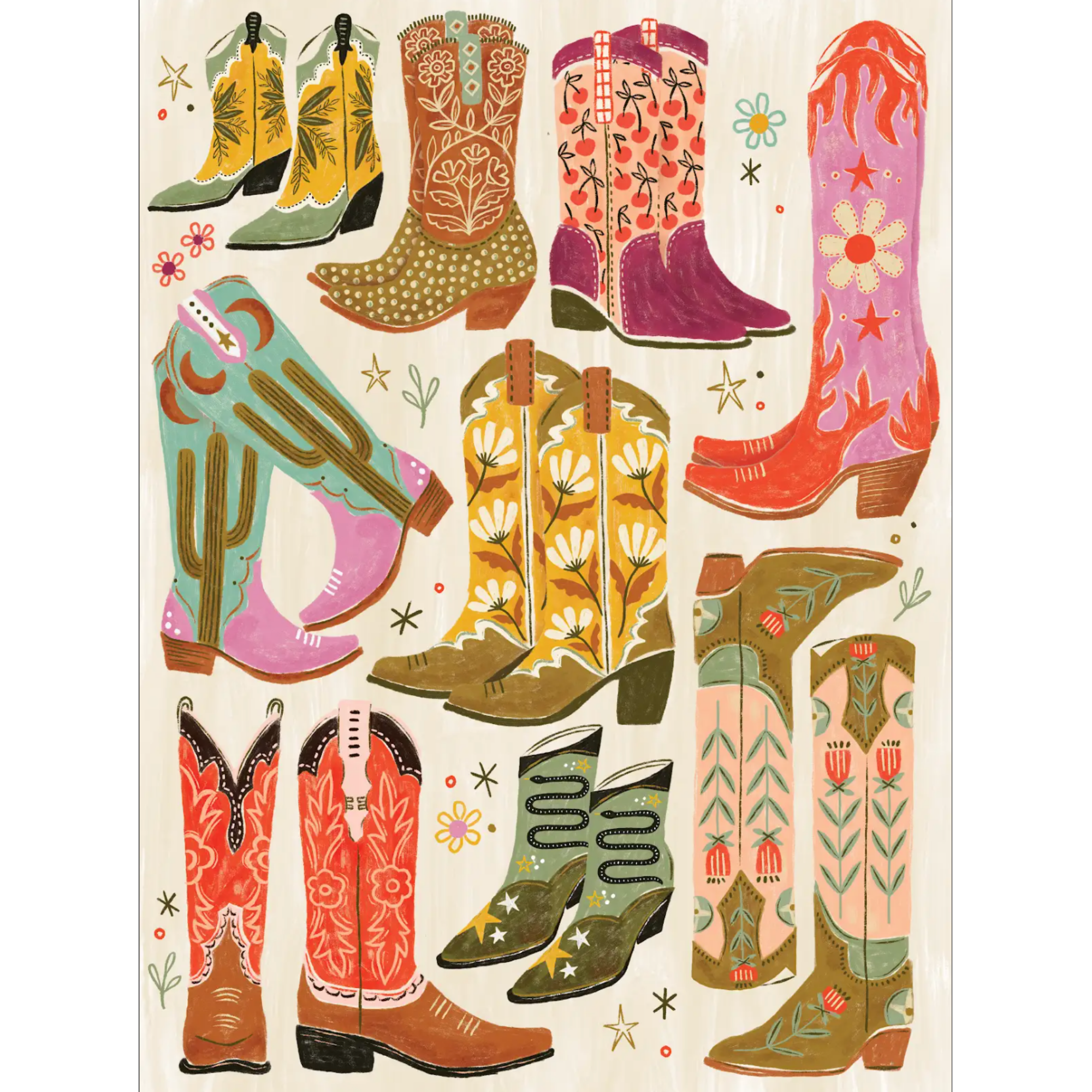 Boot Scootin' Boogie! 1000 Piece Western Cowboy Boot Puzzle - Ana Patricia Boutique