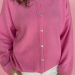 Button Up Cardigan- Pink - Ana Patricia Boutique