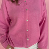 Button Up Cardigan- Pink - Ana Patricia Boutique