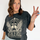 Rock N Roll Graphic Tee- Black