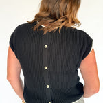 Contrast Trim Sweater Top- Black - Ana Patricia Boutique