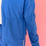 Peplum Windbreaker Jacket- Blue - Ana Patricia Boutique