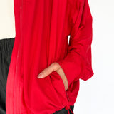Butter Soft Oversized Jacket- Red