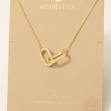 Pave Oval Link Pendant Necklace