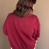 Front Pocket Pullover- Burgundy