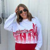 Nebraska Huskers Cropped Pullover-White