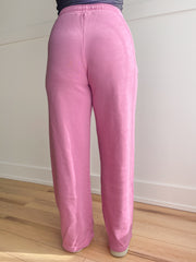 On Track Straight Leg Pants- Pink