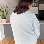 Balloon Sleeve Denim Top - Ana Patricia Boutique