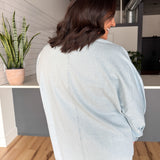 Balloon Sleeve Denim Top - Ana Patricia Boutique