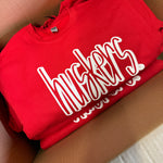 Huskers Puff Crewneck- Red - Ana Patricia Boutique
