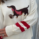 Wienie Dog Football Sweater