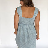 Floral Chambray Mini Dress