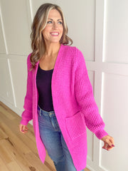 Hot Girl Cardigan- Fuchsia