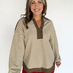 Slub Knit Top- Mocha - Ana Patricia Boutique