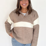 Chunky Knit Half Zip Sweater
