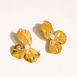 Flower Shell Pearl Earrings - Ana Patricia Boutique
