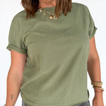 The Mali Basic Tee-Olive - Ana Patricia Boutique