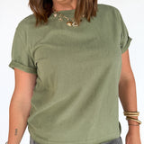 The Mali Basic Tee-Olive - Ana Patricia Boutique