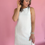 Sleeveless Lace Mini Dress- White - Ana Patricia Boutique