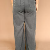 Tencel Wide Leg Pants-Charcoal - Ana Patricia Boutique