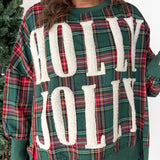 Holly Jolly Plaid Pullover- Green