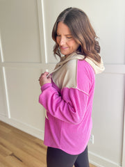 On the Top Pullover- Magenta