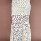 Mid Rise Lace Skirt- Cream - Ana Patricia Boutique