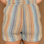 Multicolored Stripe Shorts - Ana Patricia Boutique