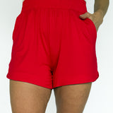 Tulip Athletic Shorts- Red