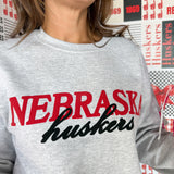 Nebraska Huskers Layered Crewneck - Ana Patricia Boutique
