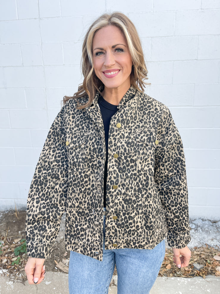 The Leopard Denim Jacket