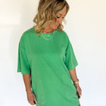Mineral Wash Shift Dress- Green - Ana Patricia Boutique