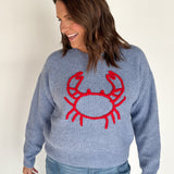 Crab Embroidered Sweater
