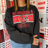 Nebraska Football Crewneck- Black