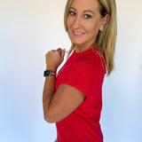 They Ivy Basic Tee- Cherry Red