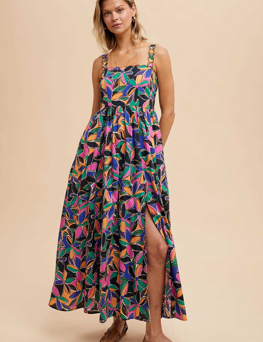 Bright Floral Print Maxi Dress – Ana Patricia Boutique