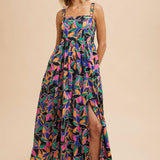 Bright Floral Print Maxi Dress - Ana Patricia Boutique