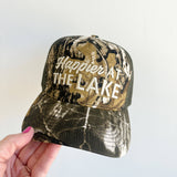 Happier At The Lake Camo Hat - Ana Patricia Boutique