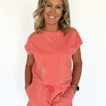 Simple Times Matching Set- Coral - Ana Patricia Boutique