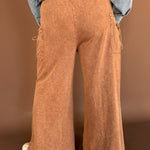 Mineral Wash Terry Pants-Coffee - Ana Patricia Boutique