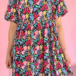 Floral Print Square Neck Dress - Ana Patricia Boutique